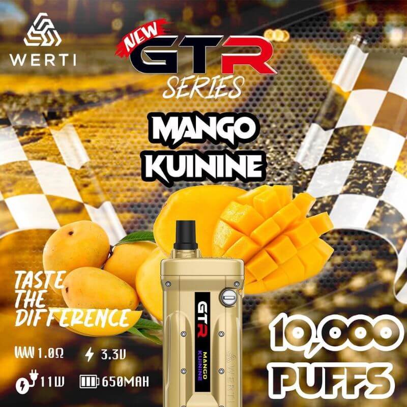 WERTI GTR 10000 Puffs Mango Kuinine